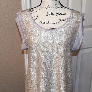 Double Zero Silver Tunic Top Size L